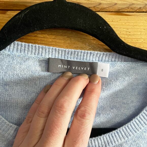 Mint velvet blue heart sweater Size 8 - Picture 3 of 5